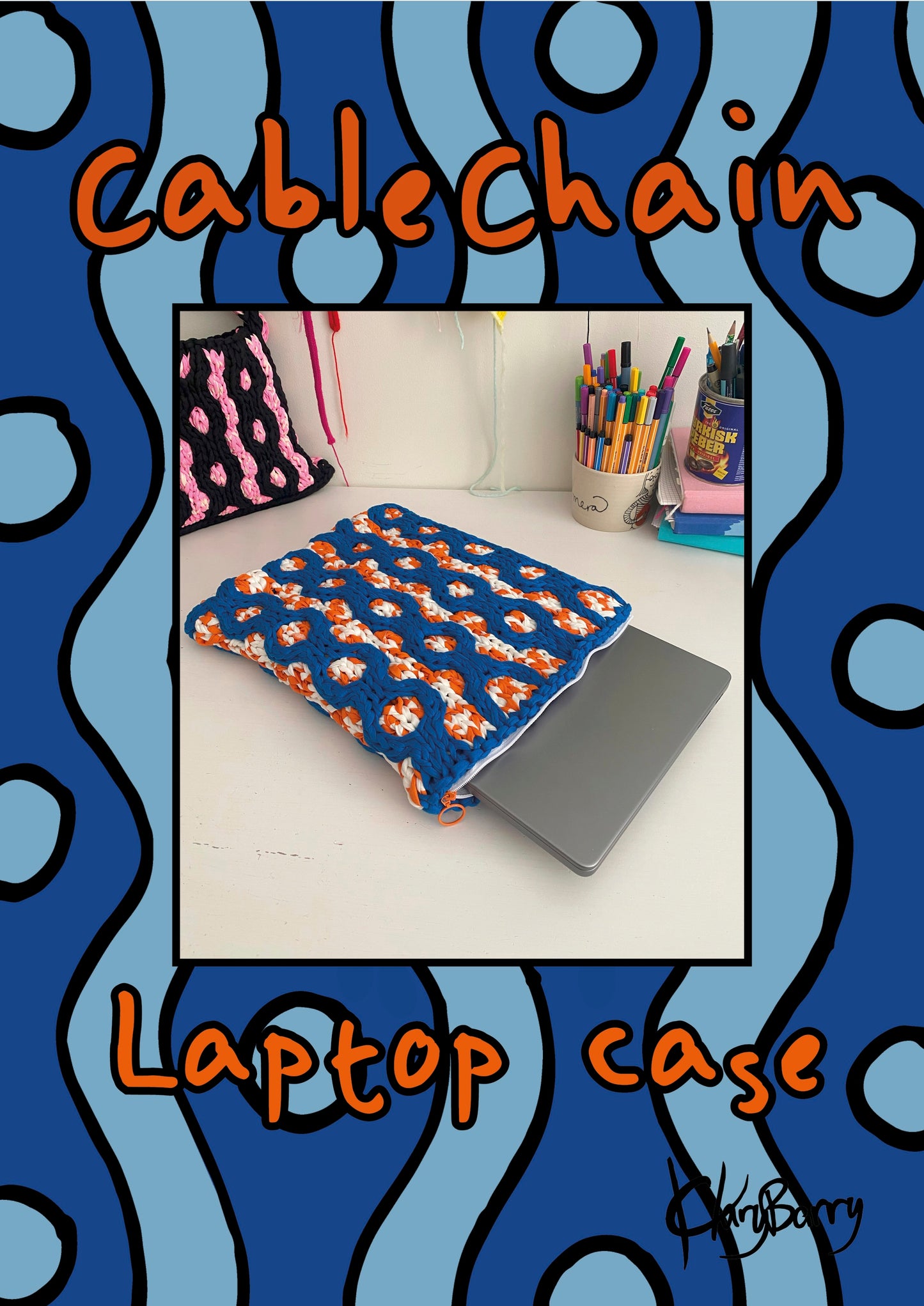 PDF Pattern: Cable Chain Laptop Case